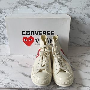 CONVERSE PLAY COMMERCIAL DES GARÇONS HIGH TOP SNEAKERS  WOMENS SIZE 9 MEN SIZE 7
